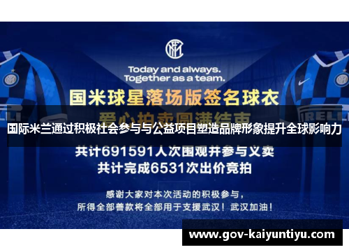 国际米兰通过积极社会参与与公益项目塑造品牌形象提升全球影响力